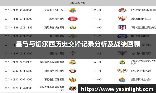 皇马与切尔西历史交锋记录分析及战绩回顾